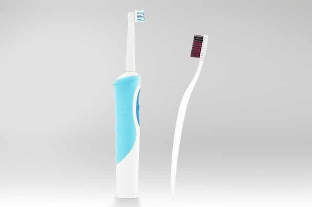 electric and normal toothbrush