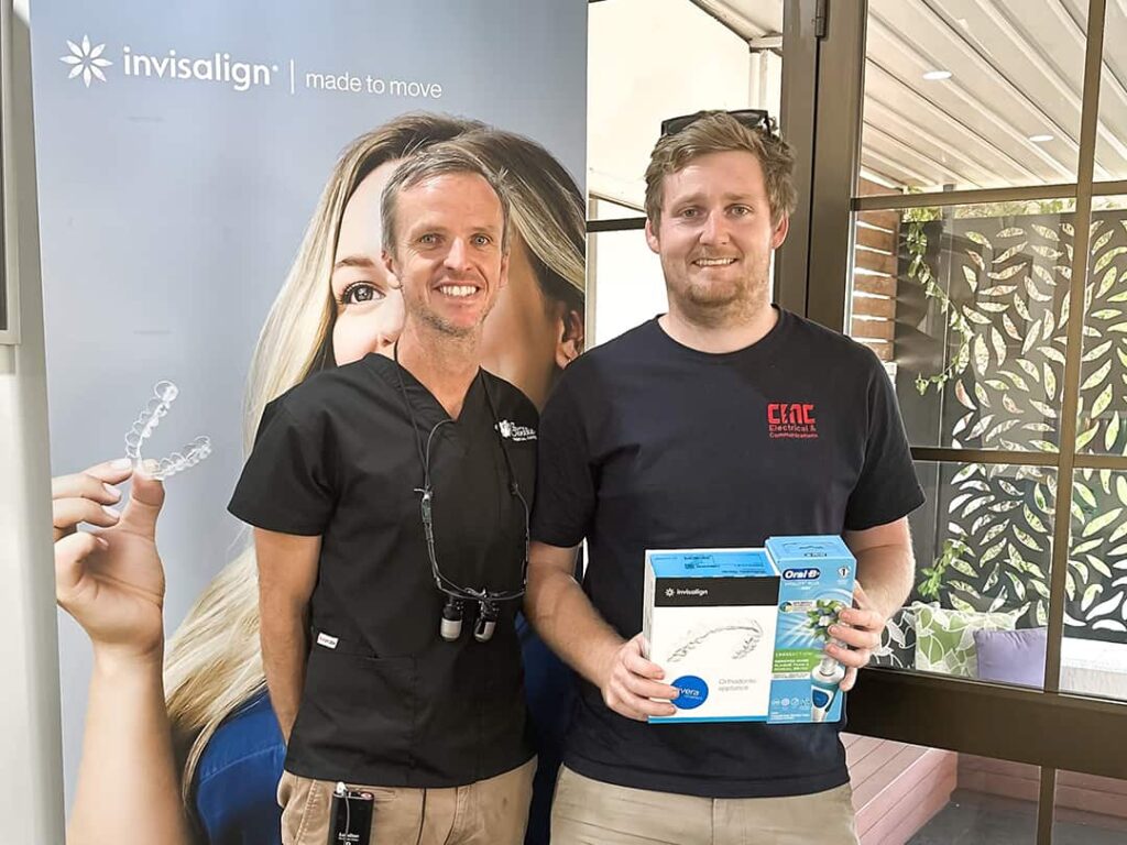 Brisbane dentist with Invisalign Patient